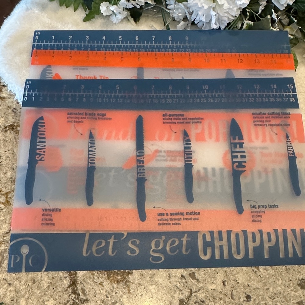 3 new pampered chef flexible cutting boards